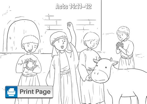 apostle paul they called zeus and barnabas hermes coloring picture|barnabas and zeus.